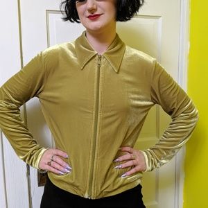 Vintage Velour zip jacket/shirt